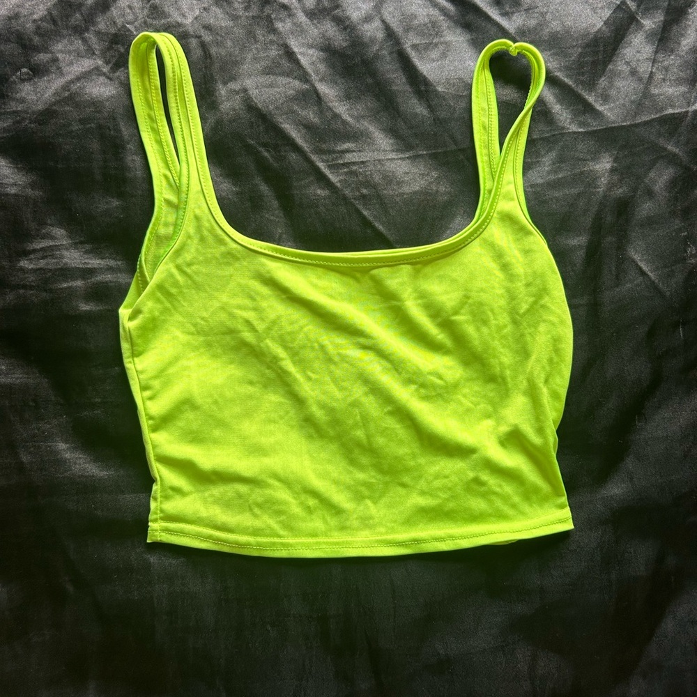 Neon green crop top